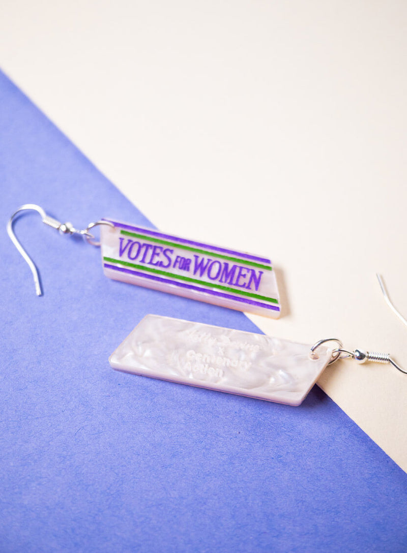 Votes For Women Sash Earrings