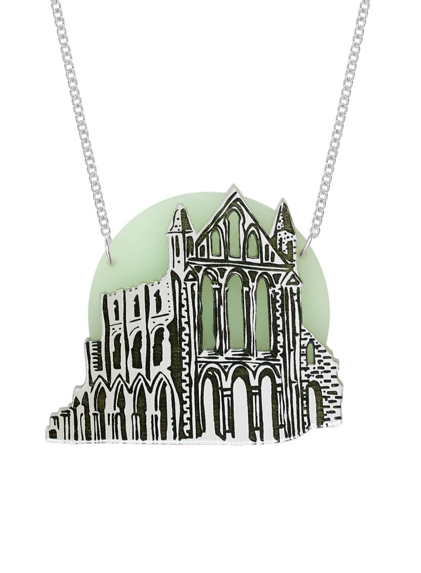Whitby Abbey Necklace - Glow in the Dark