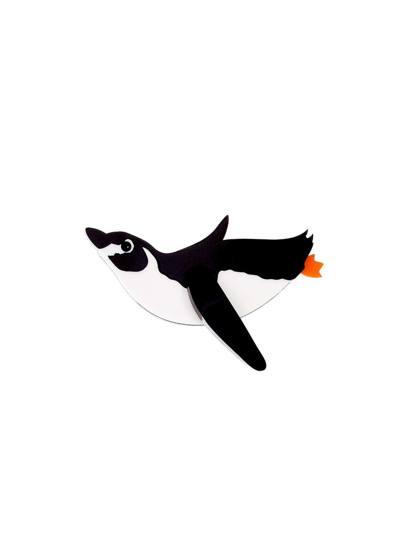 Tatty Devine Wild Diving Penguin Brooch