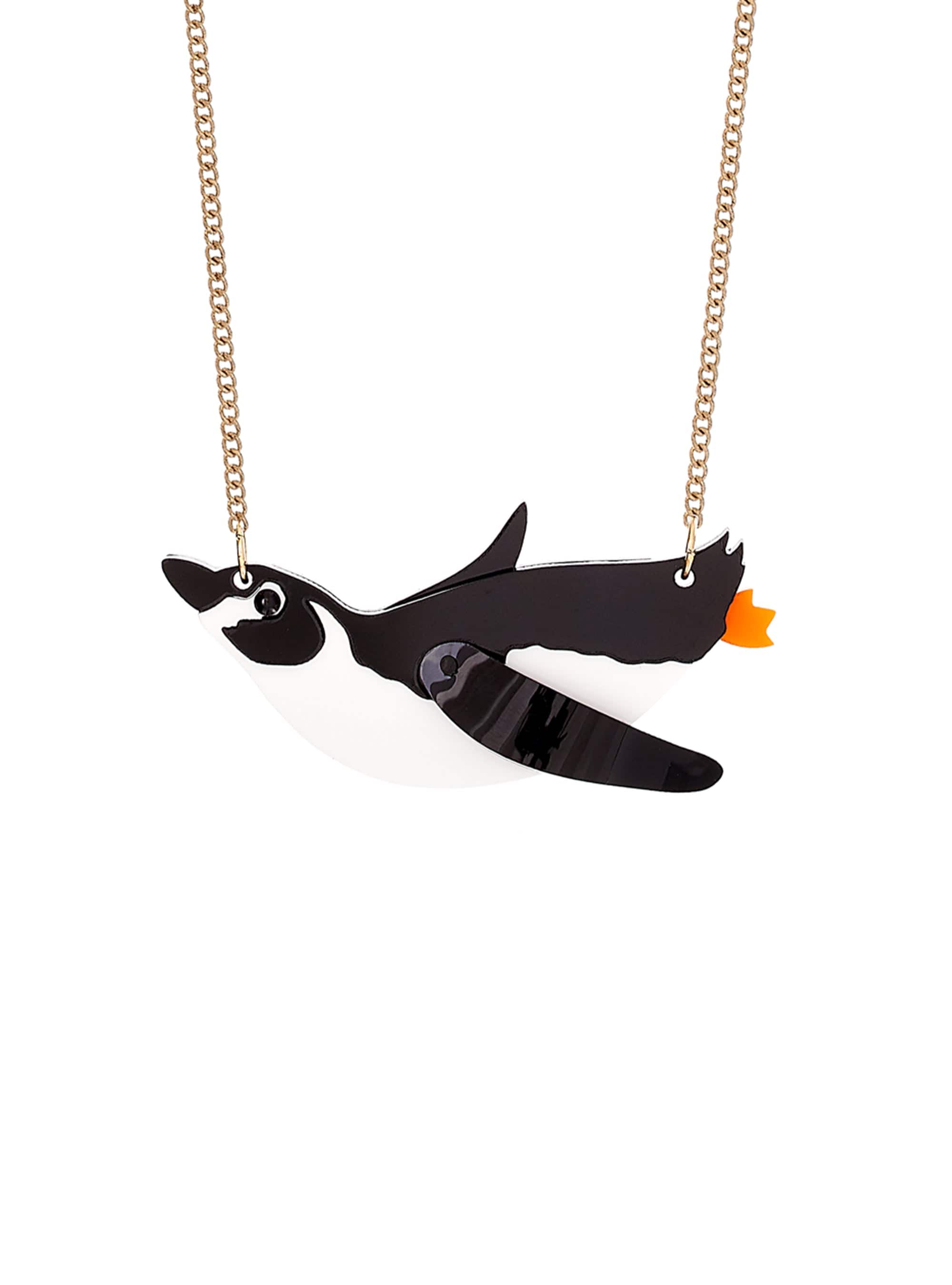 Tatty Devine Wild Diving Penguin Necklace
