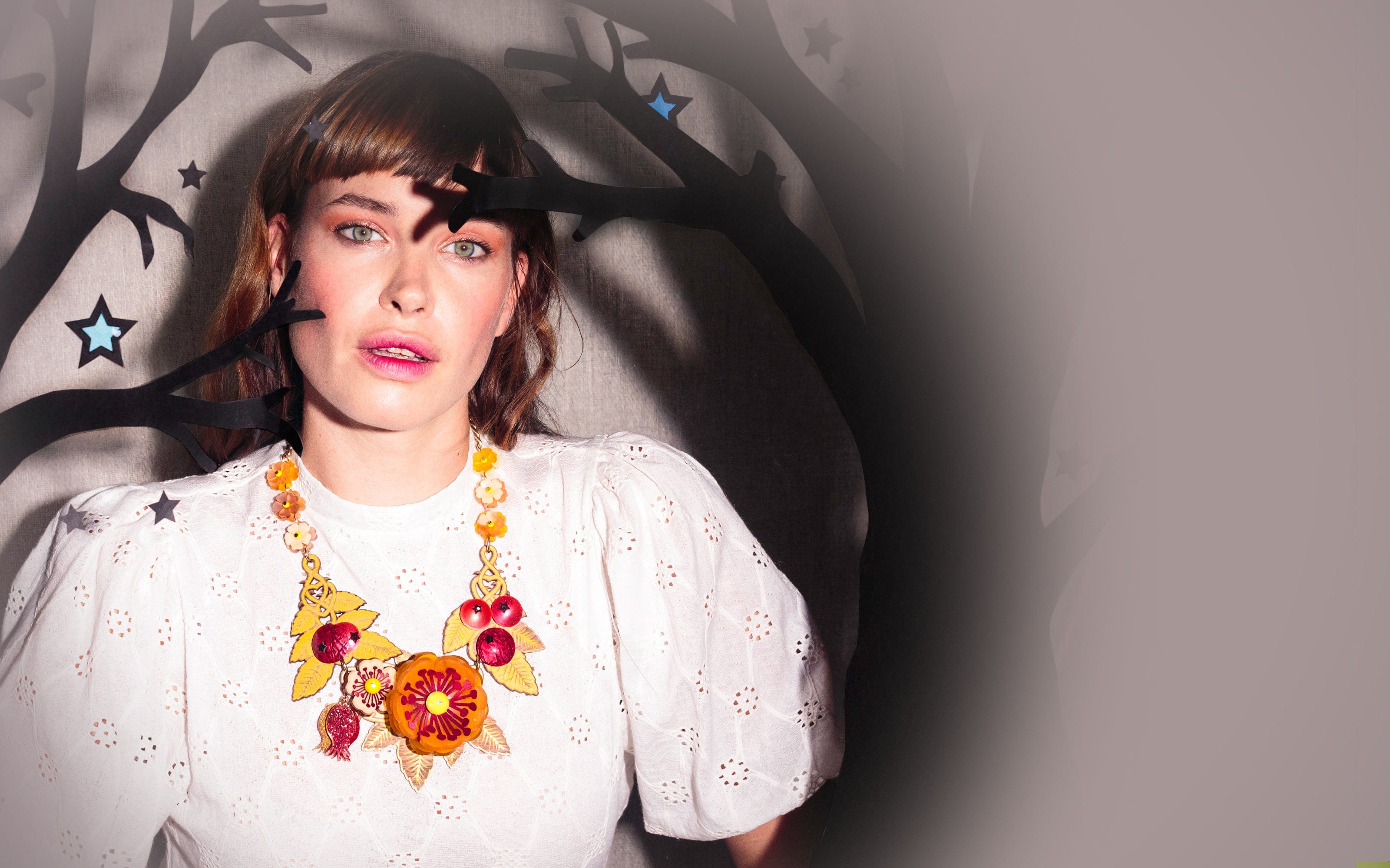 Tatty Devine Wild Rosehip Statement Necklace