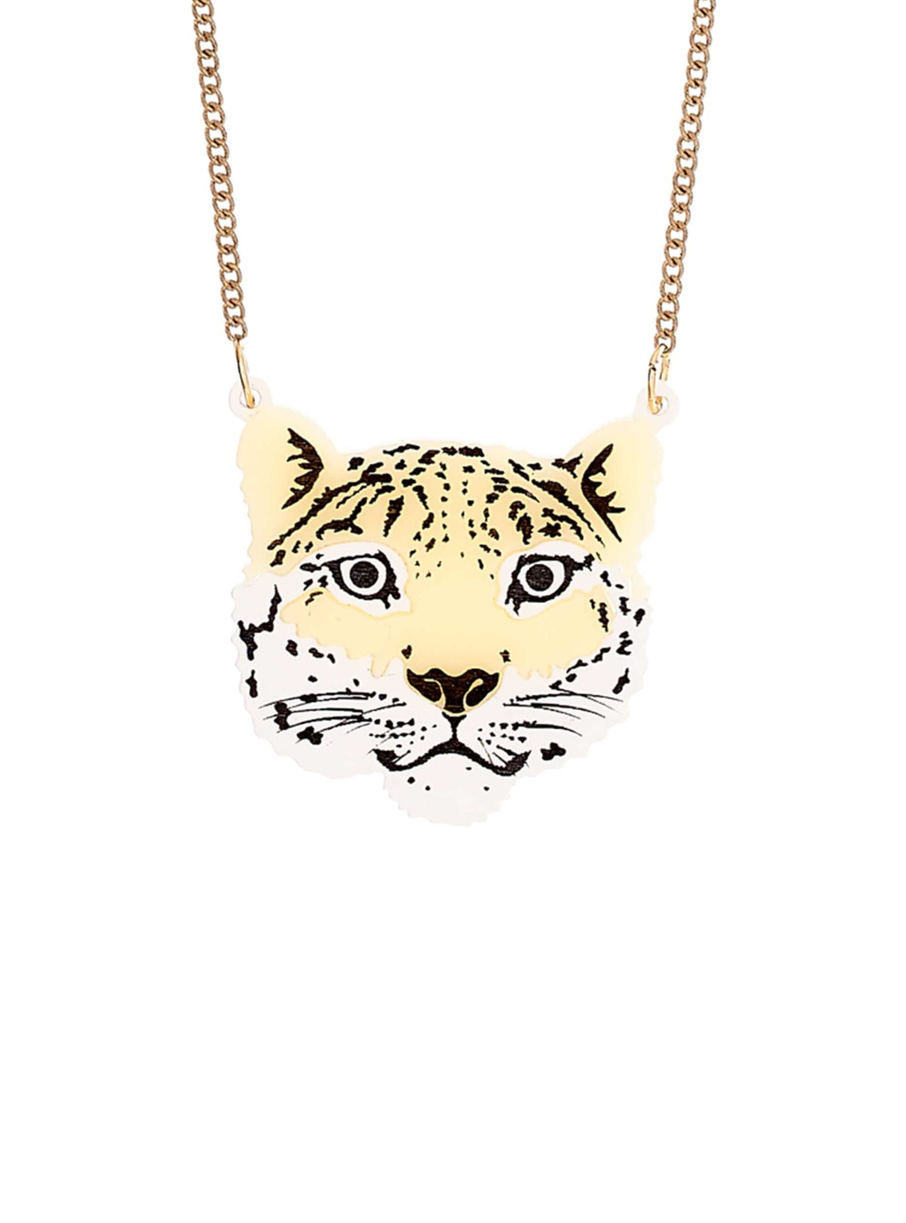 Tatty Devine Wild Snow Leopard Necklace