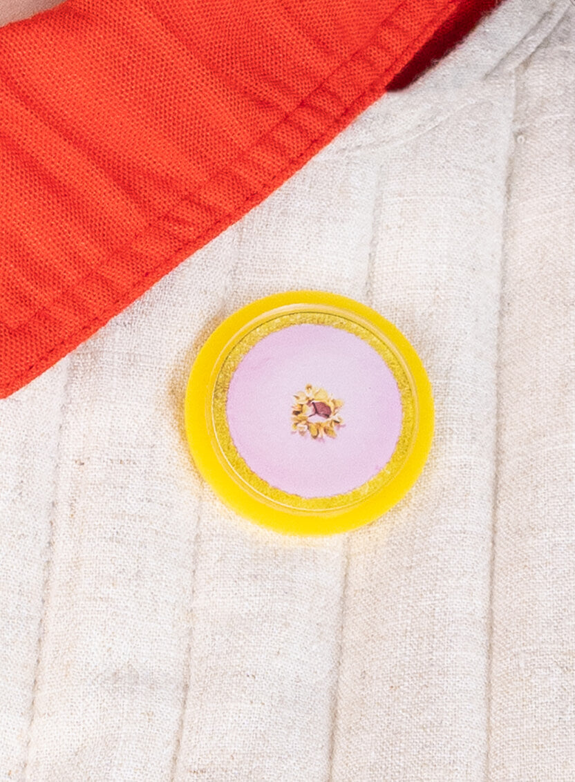 Wreaths To Pleasure Brooch - Yellow