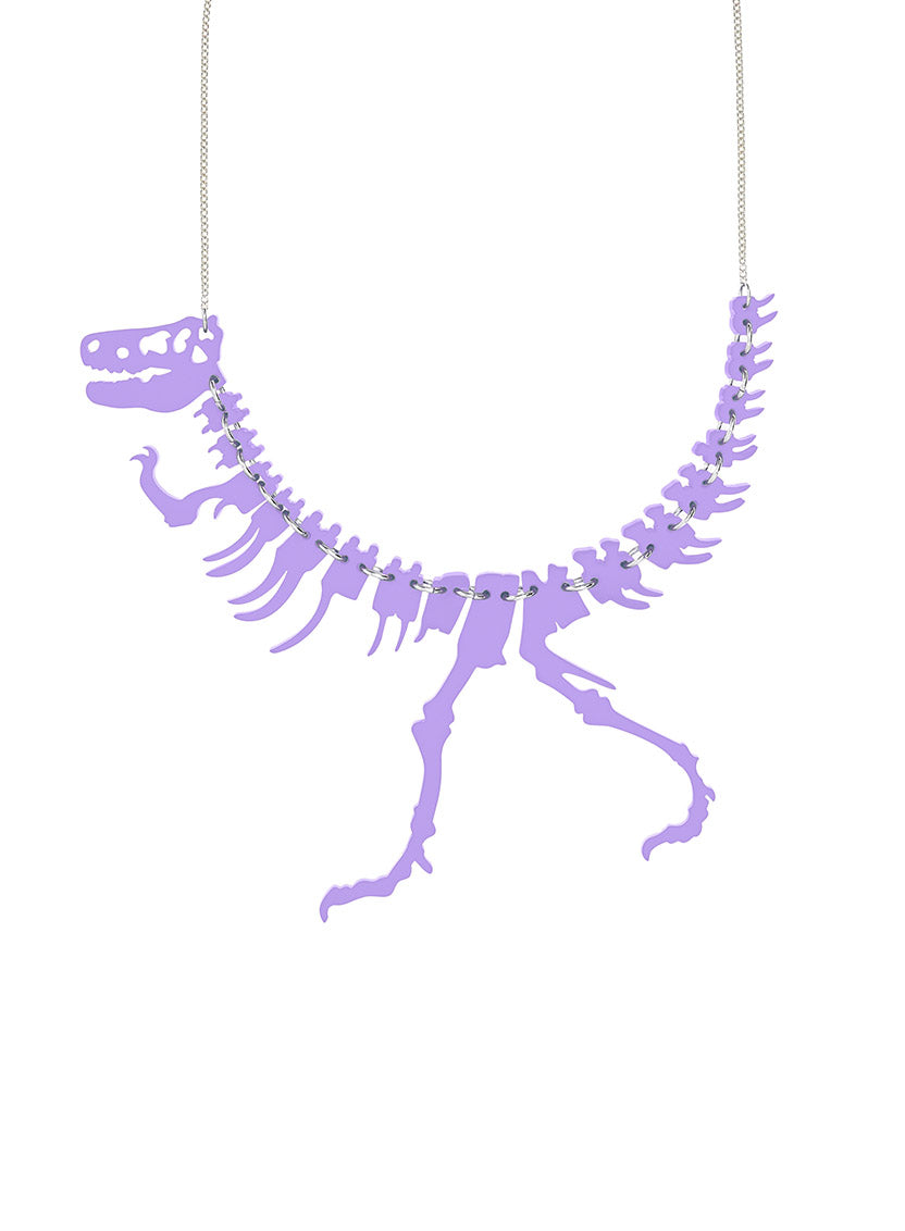 Dinosaur Necklace - Lilac