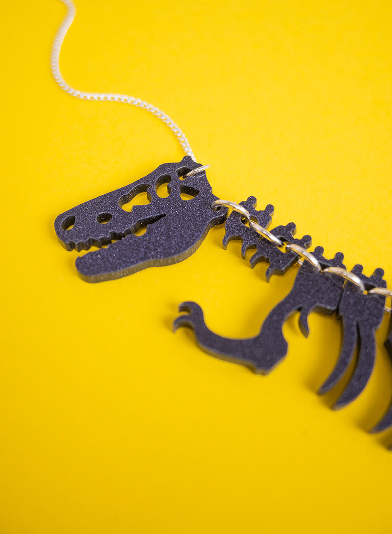 Dinosaur Necklace - Midnight Sky