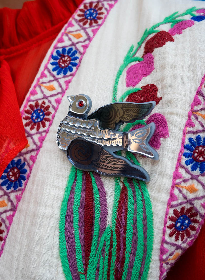Frida Kahlo Bird Brooch