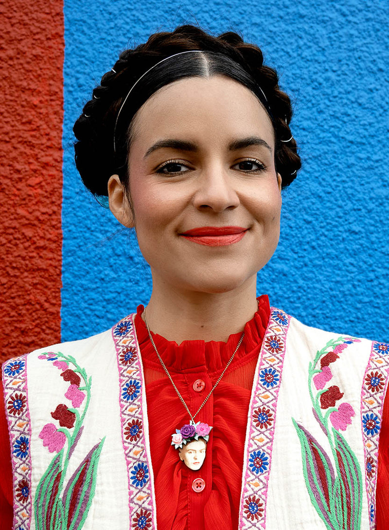 Frida Kahlo Portrait Necklace