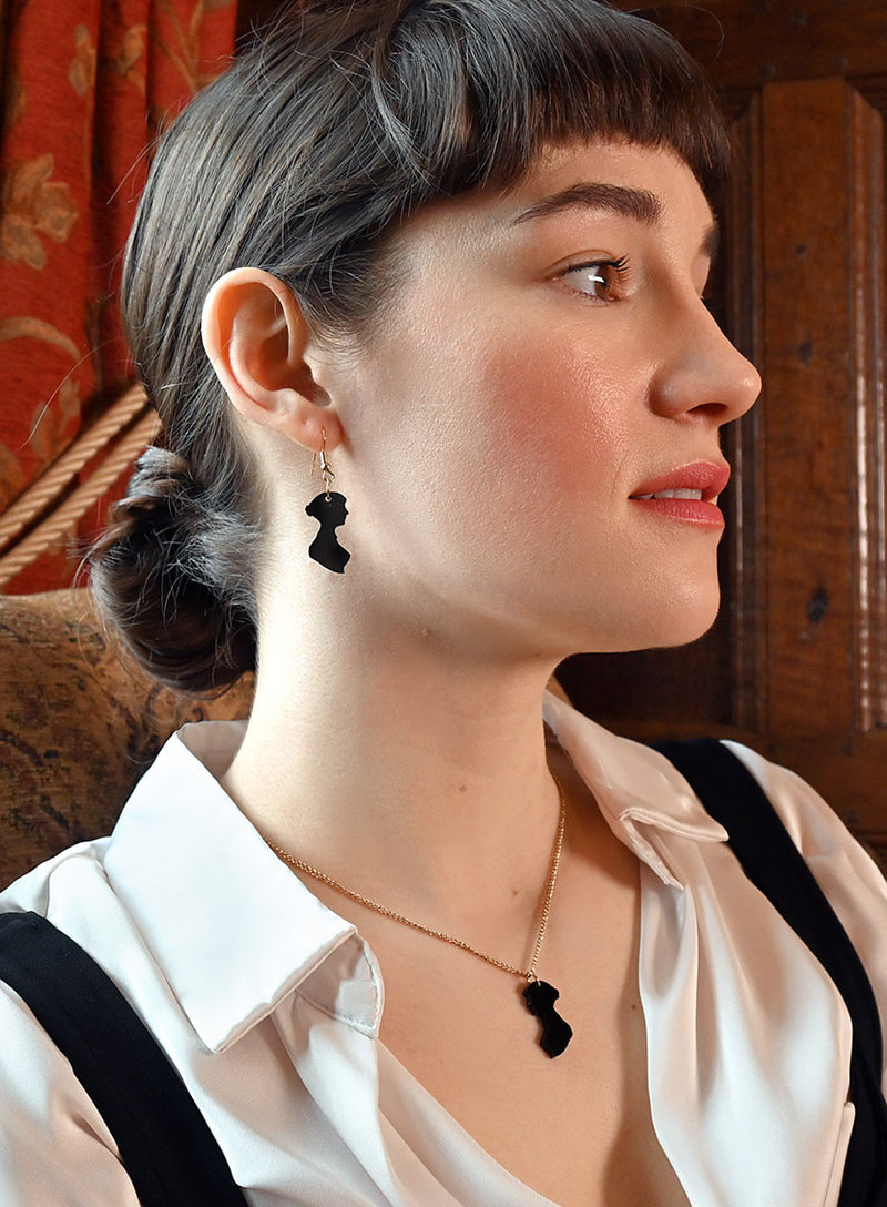Jane Austen Cameo Earrings
