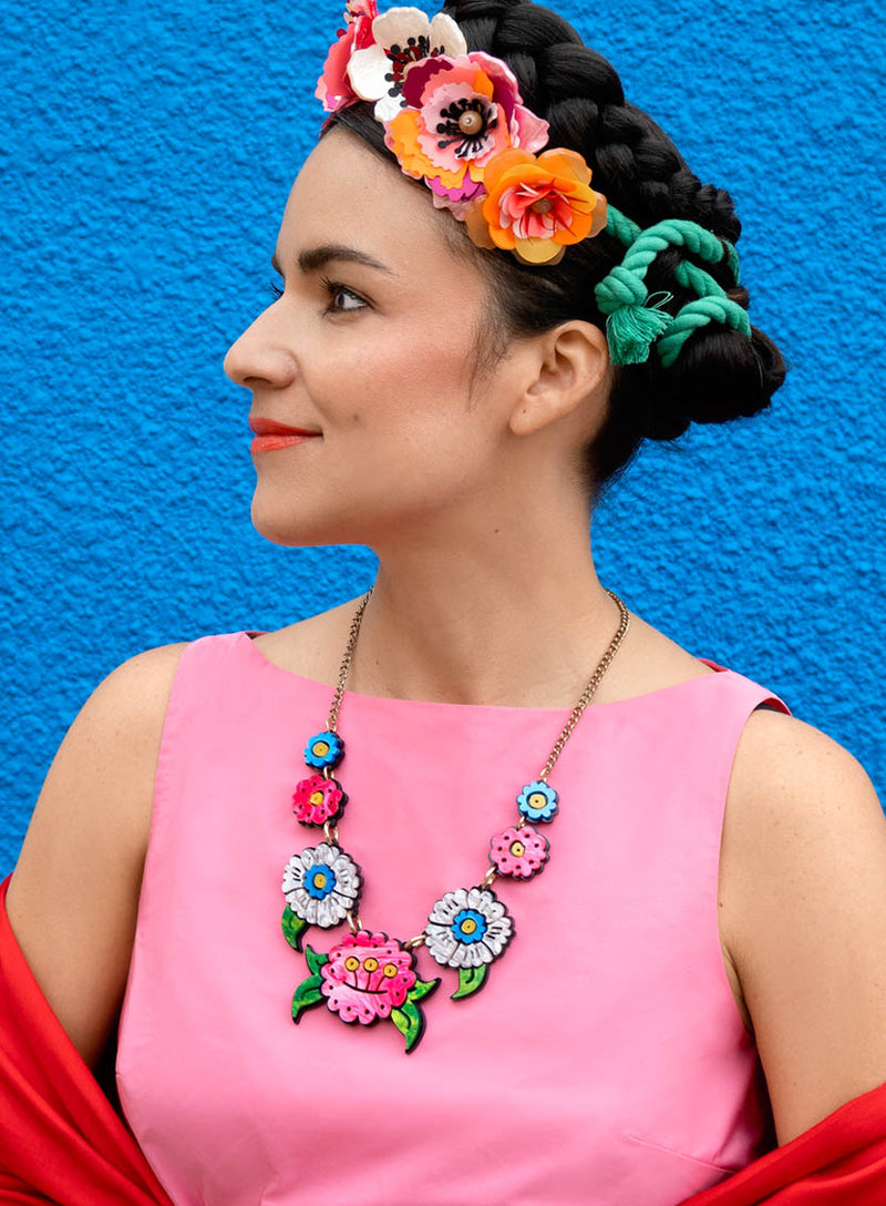 Frida Kahlo Floral Statement Necklace