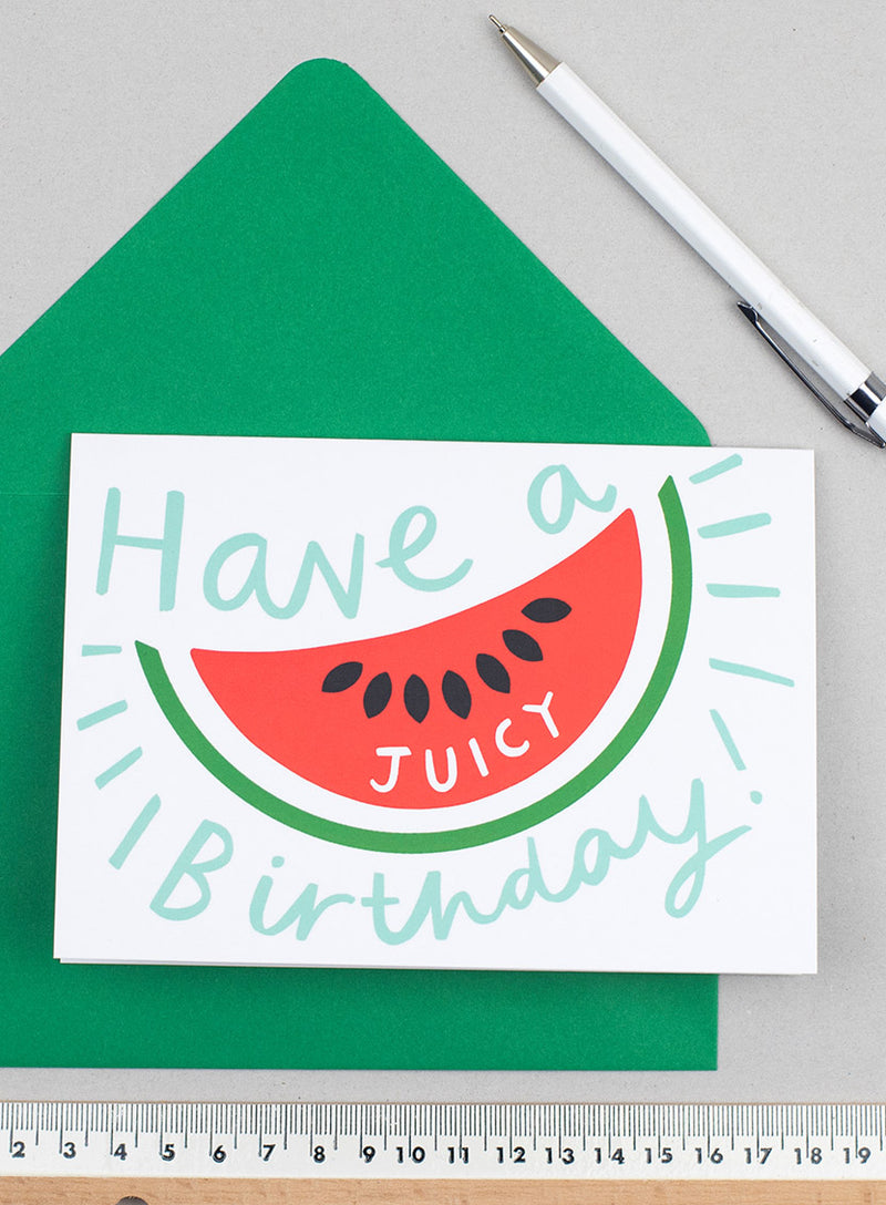 Alison Hardcastle Watermelon Birthday Card
