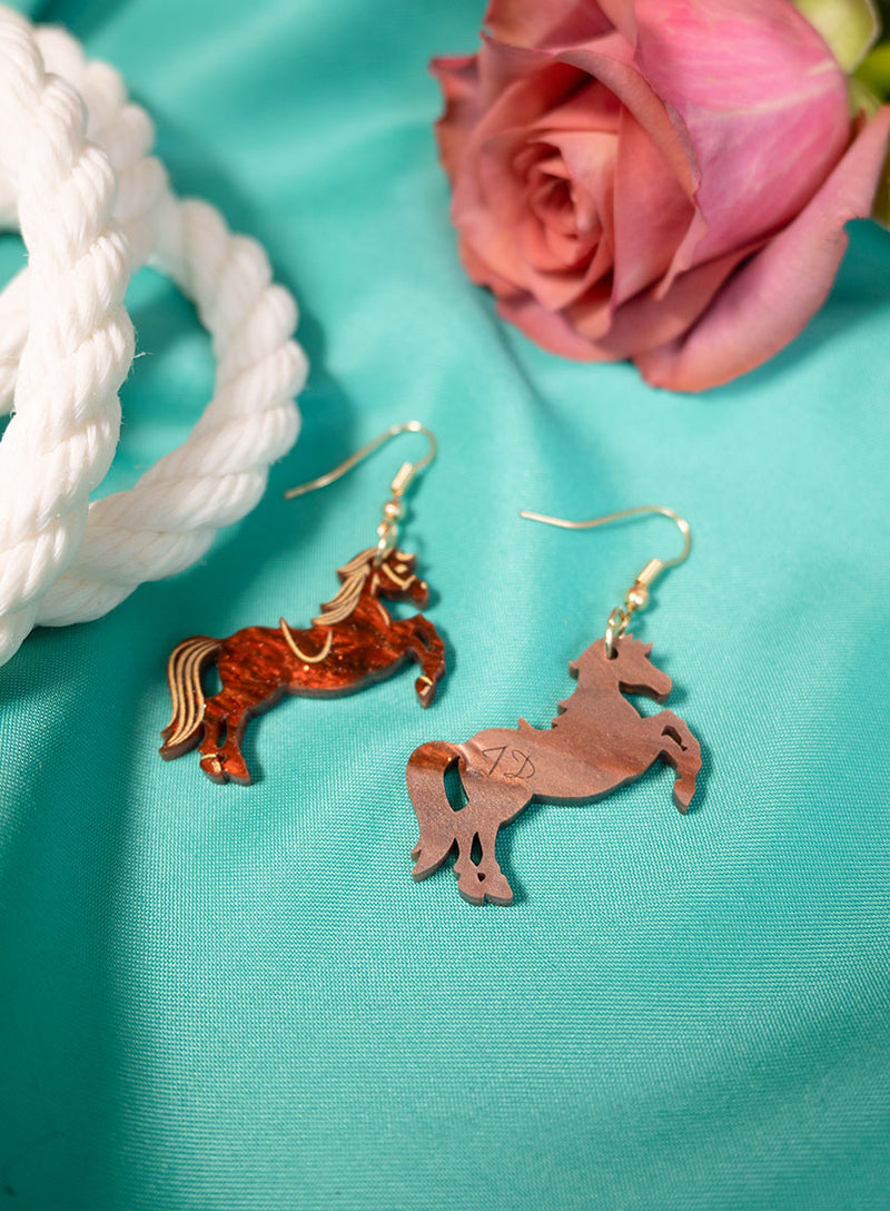 Rodeo Horse Earrings