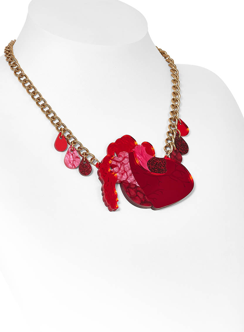 Frida Kahlo Heart Necklace