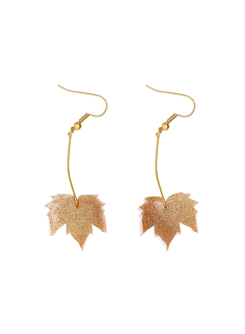 Fallen Leaves Earrings - Gold Dust