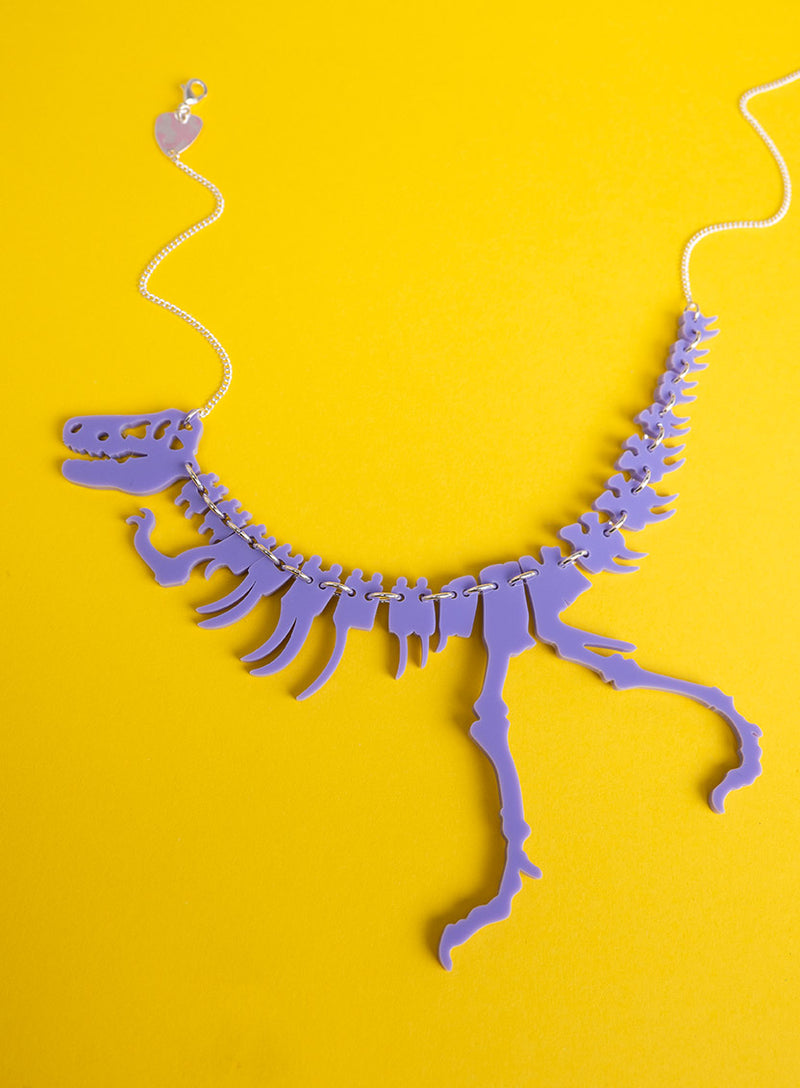 Dinosaur Necklace - Lilac