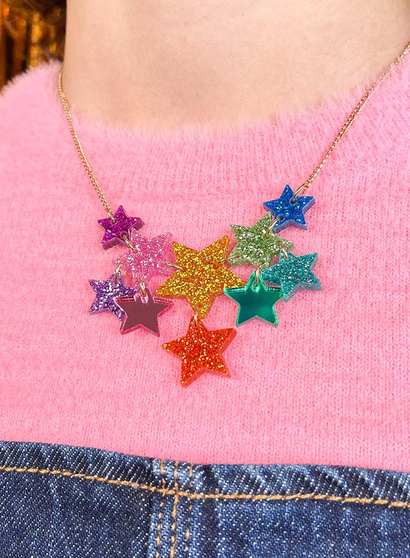 Super Star Necklace - Rainbow