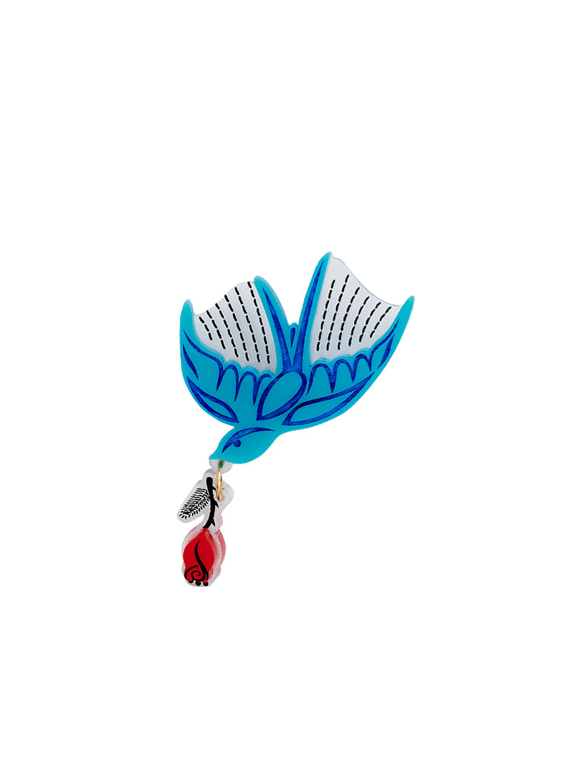 Swooping Swallow Brooch