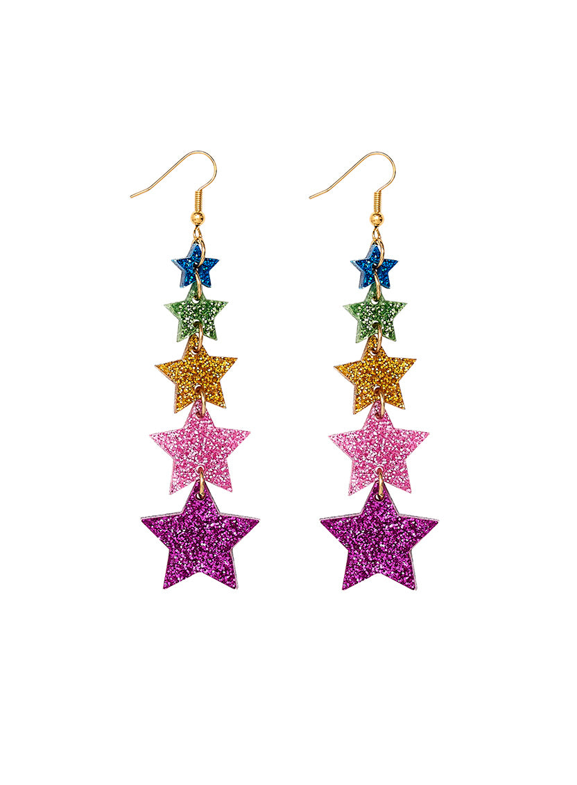 Super Star Earrings - Rainbow